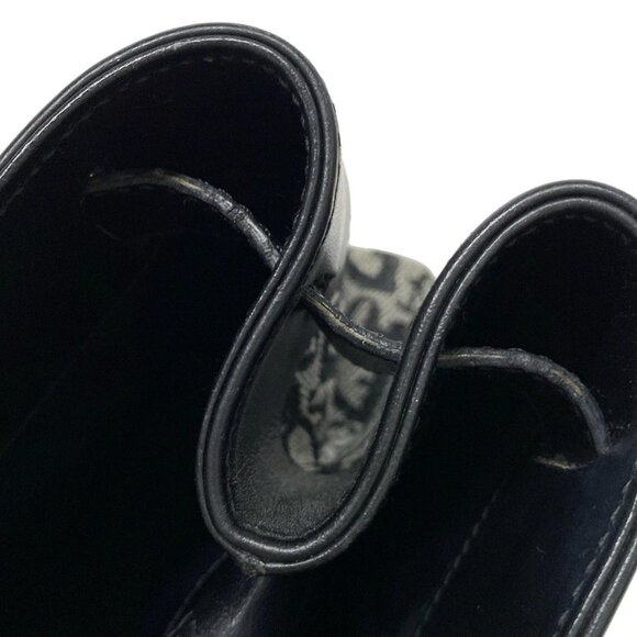 Auth DIOR/ChristianDior Trotteur - Dark Navy Cream Jacquard Leather Tote Bag - Picture 14 of 16